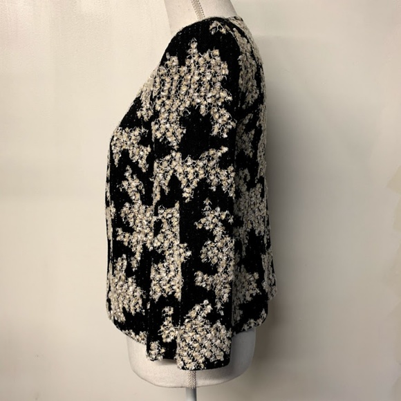 St John Floral Blossom Textured Knit Open Jacket - Picture 6 of 8